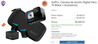 GoPro Hero 10 Black + Accesorios a $6,999 en Costco