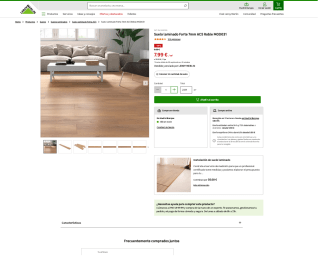 Suelo laminado Forte 7mm AC5 Roble Garantía 20 años por 7,99€