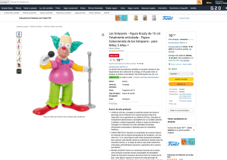 Figura Krusty Los Simpsons por solo 16,33€