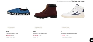 20% extra korting op FILA sneakers in de sale tot 60% bij Otrium