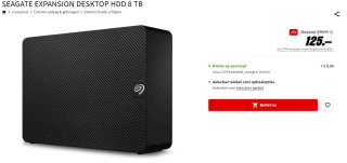 Seagate Expansion Desktop Drive 8TB USB voor €125 bij de Mediamarkt