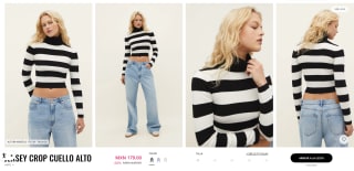 Jersey Crop Cuello Alto por $179 en Stradivarius