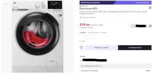 Lavadora AEG LFR6114O4B SERIE 6000 Prosense de 10 KG por 504€