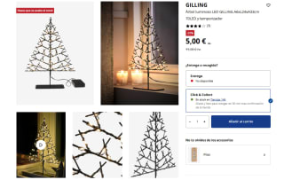 Árbol luminoso LED GILLING 70LED y temporizador por 5€