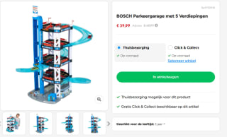 BOSCH Parkeergarage met 5 Verdiepingen voor €39,99 bij Smyths Toys