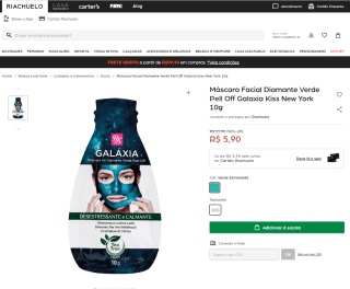 Máscara Facial Galaxia Kissde 10g - R$ 5,90