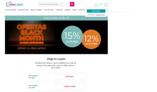 15% dto desde la App y 12% dto desde Web