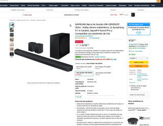 Barra SAMSUNG de Sonido HW-Q930D/ZF +150€ en cashback en Amazon