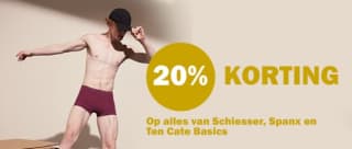 20% korting op Scheisser, Ten Cate basics of Spanx bij Vetex