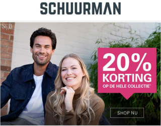 20% korting op de gehele collectie van Schuurman Schoenen