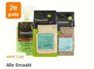 1+1 gratis op Alle Smaakt producten bij de AH