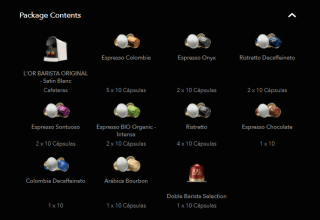 Cafetera L'OR BARISTA + 210 cápsulas por 89€