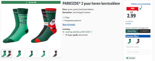 2 paar heren kerstsokken voor €2,99 bij Lidl