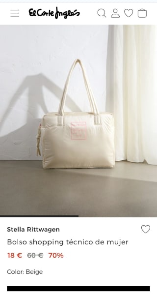 Bolso shopping técnico de mujer por 18€.