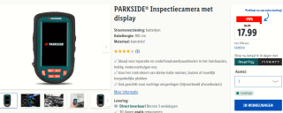 PARKSIDE® Inspectiecamera met display op batterijen voor €17,99 in de Lidl webshop