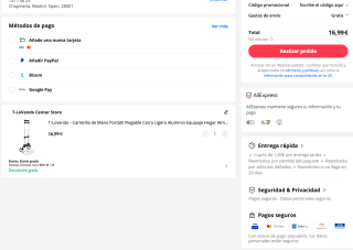 Carretilla de Mano Portátil Plegable Carro Ligero Aluminio bombona BUTANO por solo 16,99€