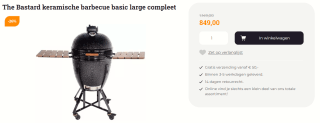 The Bastard keramische barbecue basic large compleet voor €849 bij Osdorp