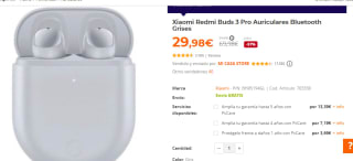 Auriculares Redmi Buds 3 Pro por 29.98€