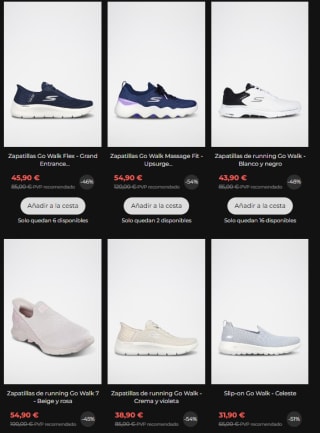 Zapatillas Skechers desde tan solo 9,90€