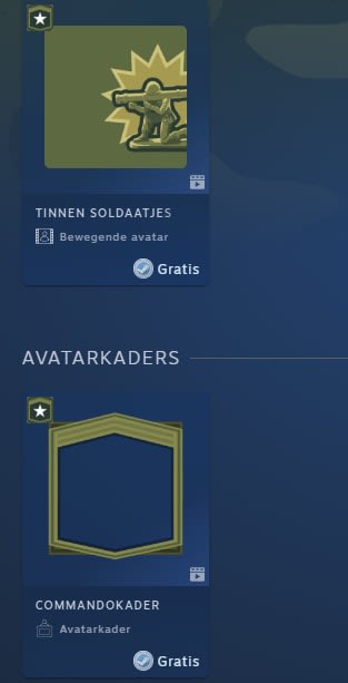 Gratis Avatar, avatarkader en bewegende sticker tijdens het Wargames Festival via Steam