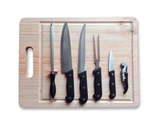 Set parrillero Beef Maker de 6 piezas + tabla por $7.990
