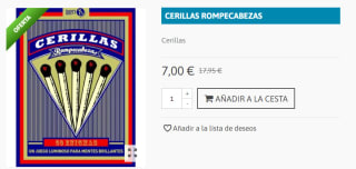 Juego de Mesa Cerillas Rompecabezas por 7€