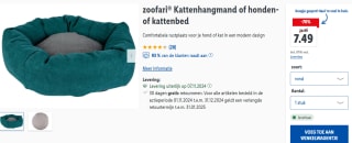 Zoofari Honden- of Kattenbed voor €7,49 bij Lidl