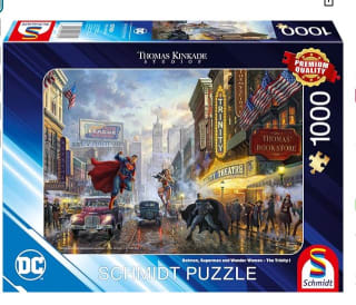 Puzzle de 1000 piezas Schmidt Spiele 57589 Thomas Kinkade, Batman, Superman and Wonder Woman por 7,50€