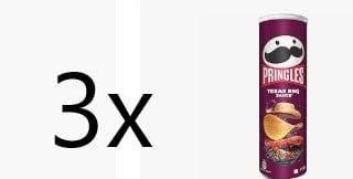 3x Aperitivo de patata sabor barbacoa Pringles 185 g. por 4,33€