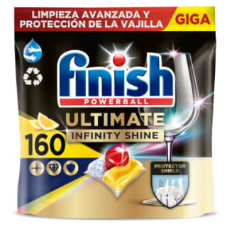 160 Cápsulas Finish Powerball Ultimate Infinity Shine por 22,15€