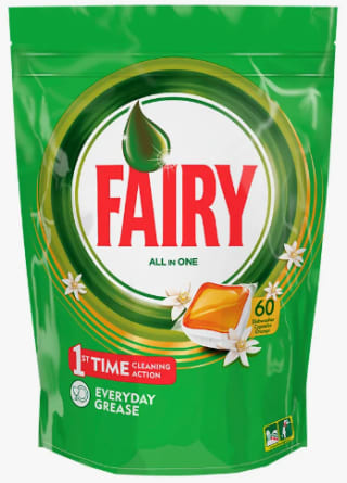 120 pastillas de lavavajillas Fairy Todo en 1 NARANJA ,por solo 13,99€