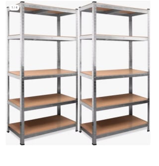 Set de 2 Estanterias Metalicas Galvanizadas 875kg 5 Baldas por 31.46€