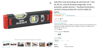 Mini nivel de burbuja de aluminio de 1 mm de 20 cm por 4,19€