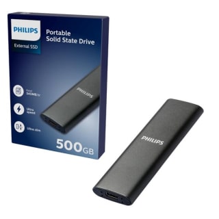 SSD Philips extern ultra speed space grey 500GB voor €39,95 bij Bol.com