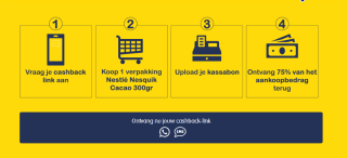 Probeer Nestlé Nesquik met 75% korting na cashback