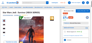Jeu Star Wars Jedi Survivor sur Xbox Series X à 17,93€