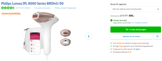 Philips Lumea IPL 8000 Series BRI945/00 voor €300 bij Coolblue