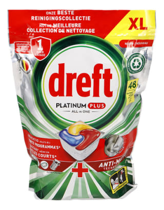 [België] 48 Dreft Platinum vaatwastabletten voor €4,20 per verpakking bij Colruyt