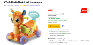 4 in 1 Loopwagen VTech Hoefje Hert voor €44,99 bij Bol