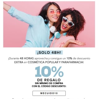 -10% descuento adicional en perfumerias Prieto (cosmetica popular y parafarmacia)
