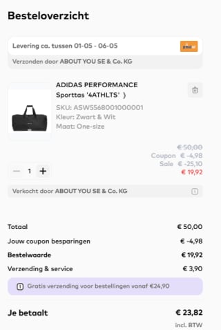 adidas Sportswear 4ATHLTS Duffeltas Large voor €19,92 bij About you