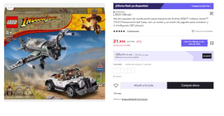 LEGO Indiana Jones 77012 Persecución del Caza por 15.4€