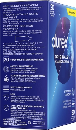 Durex Classic Natural 20 stuks voor €9 bij Bol