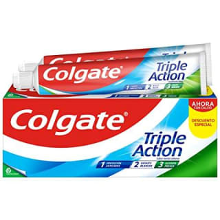 Colgate Triple Acción pColgate Triple Acción pasta de dientes Anticaries menta 2 unidades de 75ml por 2,14€ asta de dientes Anticaries Frescor a Menta 2 unidades de 75ml por 2,25€