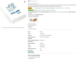 Milan Pack de 45 Gomas de Borrar por 4,27€