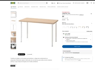 Escritorio LAGKAPTEN/ OLOV 120x60 cm por 55€