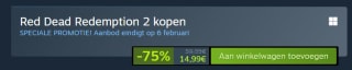 Red Dead Redemption 2 voor €14,99 via Steam