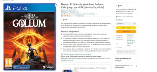 Videojuego para PS4 El Señor de los Anillos: Gollum por 14,50€