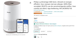 Philips 600i Series AC0650/10 - Luchtreiniger met HEPA Filter - 170 m³/u voor €64,99 bij Amazon