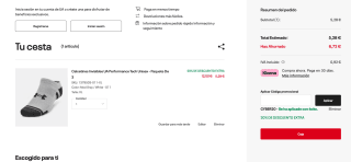 Paquete de 3 Calcetines Under Armour invisibles Performance Tech unisex por solo 5,28€